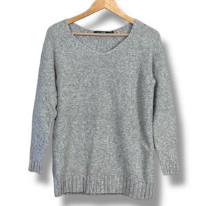 Lauren Ralph Lauren Cotton Blend Gray Classic Preppy Sweater Women's Small